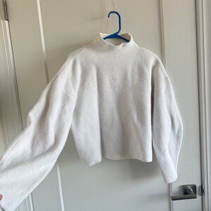 Oversized Express white mock neck sweater